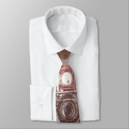 Stropdas met sneeuwgebonden trein