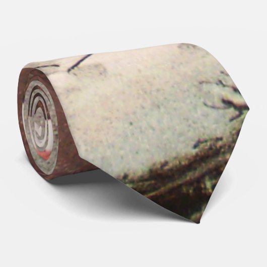 Stropdas met sneeuwgebonden trein (Opgerold)