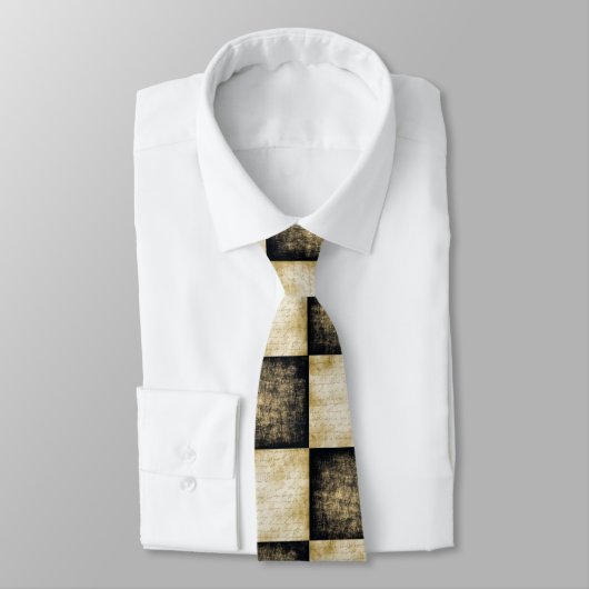 Stropdas met textuur van Black en Khaki Grunge (Gebonden)