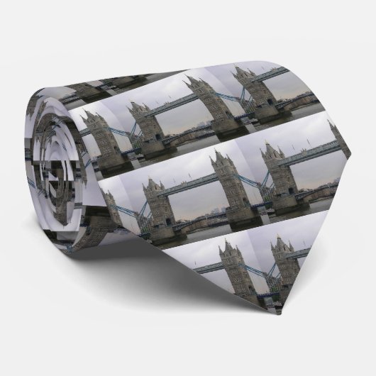 Stropdas met Towerbrug over de rivier de Theems (Opgerold)