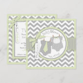 Stropdas met twee dozen Stropdas Chevron Print Bab Kaart (Voorkant / Achterkant)