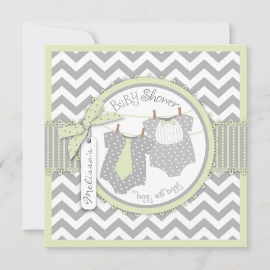 Stropdas met twee dozen Stropdas Chevron Print Bab Kaart (Voorkant)