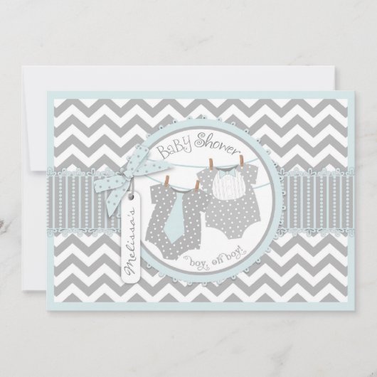 Stropdas met twee dozen Stropdas Chevron Print Bab Kaart (Voorkant)