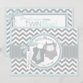 Stropdas met twee dozen Stropdas Chevron Print Bab Kaart (Voorkant / Achterkant)