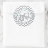 Stropdas met twee dozen Stropdas Chevron Print Bab Ronde Sticker (Tas)