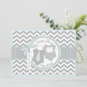 Stropdas met twee dozen Stropdas Chevron print bed Bedankkaart (Staand voorkant)