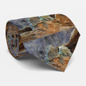 Stropdas met twee merkwaardige lizards (Opgerold)