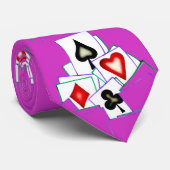 stropdas met vier sleuven voor kaartspelers (Opgerold)