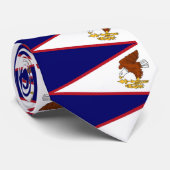 Stropdas met vlag van Amerikaans Samoa, VS (Opgerold)