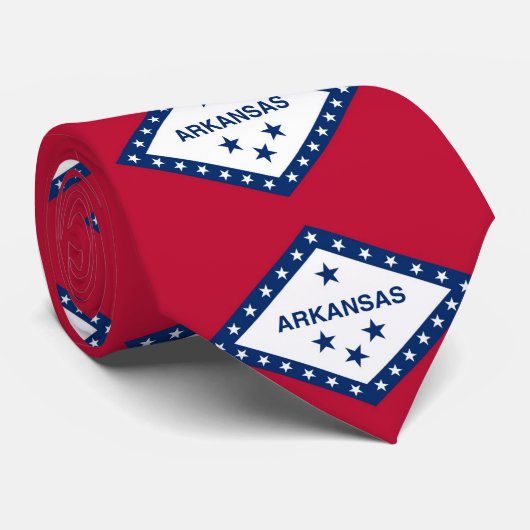 Stropdas met vlag van Arkansas, VS. (Opgerold)