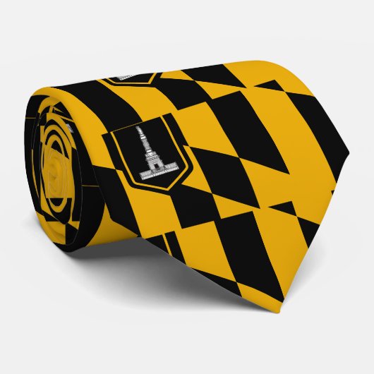 Stropdas met vlag van Baltimore City, Maryland, Ve (Opgerold)