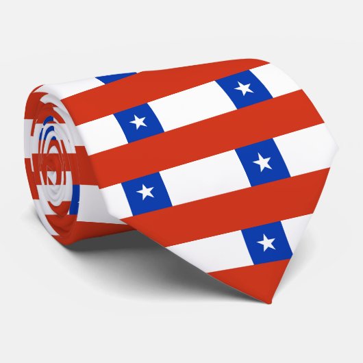 Stropdas met vlag van Chili (Opgerold)