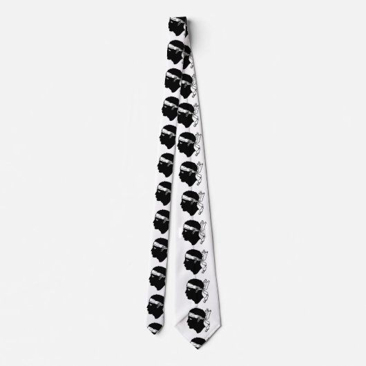 Stropdas met vlag van Corsica, Frankrijk (Achterkant)