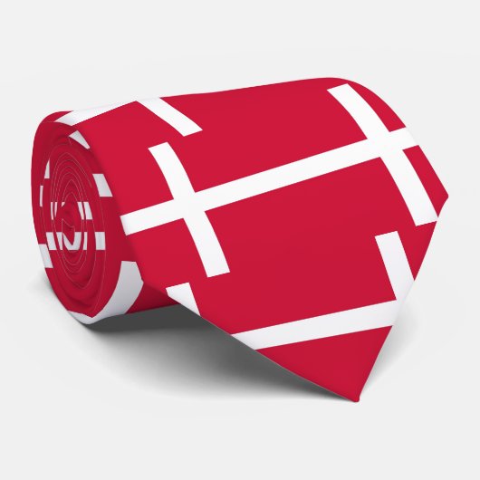 Stropdas met vlag van Denemarken (Opgerold)