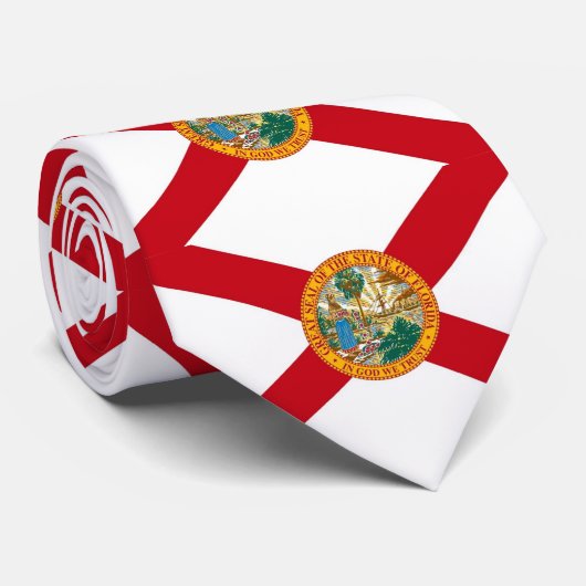 Stropdas met vlag van Florida, VS (Opgerold)