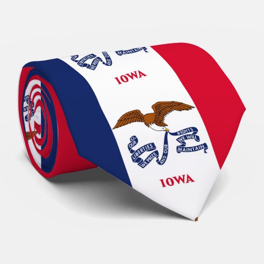 Stropdas met vlag van Iowa U.S.A. (Opgerold)