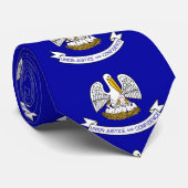Stropdas met vlag van Louisiana, U.S.A. (Opgerold)
