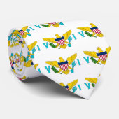 Stropdas met vlag van Maagdeneilanden, V.S.A. (Opgerold)