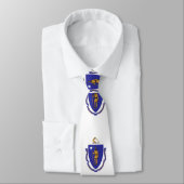 Stropdas met vlag van Massachusetts, Verenigde Sta (Gebonden)