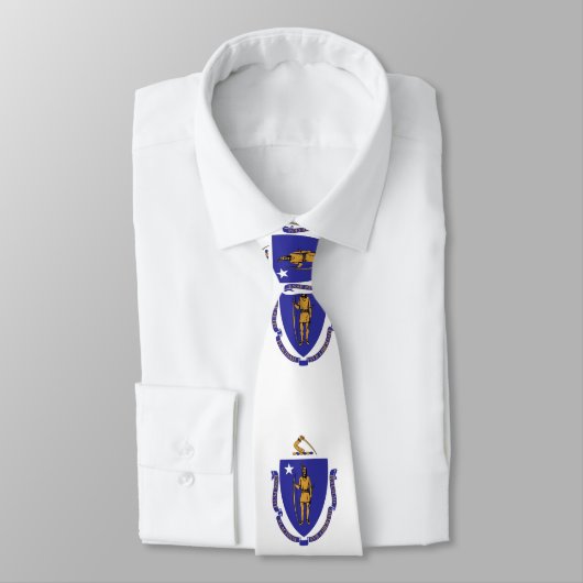 Stropdas met vlag van Massachusetts, Verenigde Sta (Gebonden)