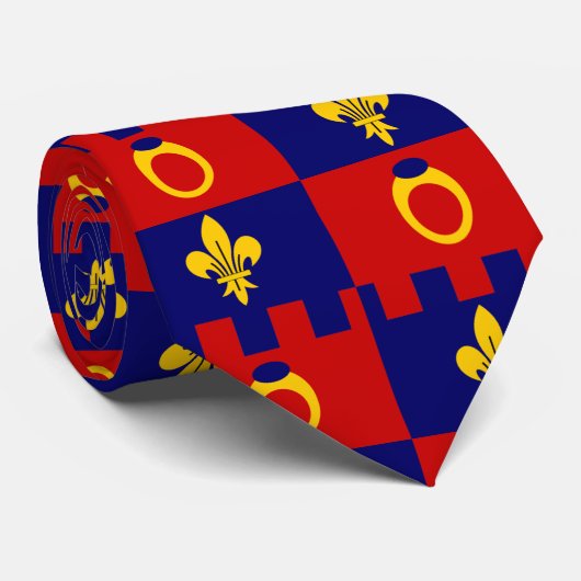 Stropdas met vlag van Montgomery County MD (Opgerold)