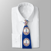 Stropdas met vlag van Virginia, Verenigde Staten (Gebonden)