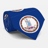 Stropdas met vlag van Virginia, Verenigde Staten (Opgerold)