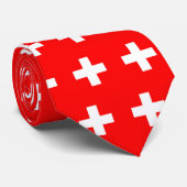 Stropdas met vlag van Zwitserland (Opgerold)