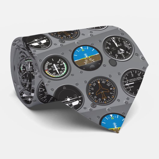 Stropdas met vluchtinstrumenten (Opgerold)