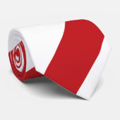 Stropdas met witte en misdaadstreep (Opgerold)