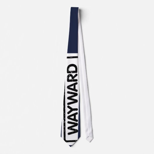 Stropdas met Witte en Roze Wayward Logo (Voorkant)