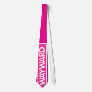 Stropdas met Witte en Roze Wayward Logo