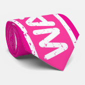 Stropdas met Witte en Roze Wayward Logo (Opgerold)