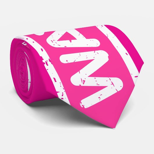 Stropdas met Witte en Roze Wayward Logo (Opgerold)