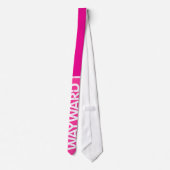 Stropdas met Witte en Roze Wayward Logo (Achterkant)