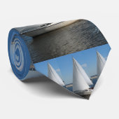 Stropdas met zeilboot (Opgerold)
