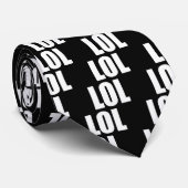 Stropdas met zwart-wit LOL (Opgerold)
