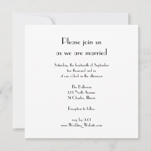 Stropdas met zwarte borst en witte parels kaart (Achterkant)