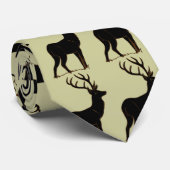 Stropdas met zwarte en bruine buck (Opgerold)