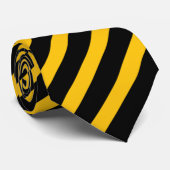 Stropdas met zwarte en gele strepen (Opgerold)