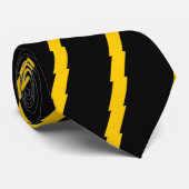 Stropdas met zwarte en gouden bliksem (Opgerold)