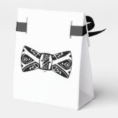 Stropdas met zwarte en witte boog bedankdoosjes (Achterkant)