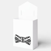 Stropdas met zwarte en witte boog bedankdoosjes (Geopend)