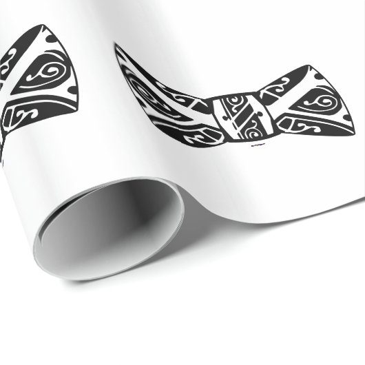 Stropdas met zwarte en witte boog cadeaupapier (Rol Hoek)