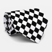 Stropdas met zwarte en witte diamant (Opgerold)