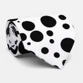 Stropdas met zwarte en witte pooltinten (Opgerold)