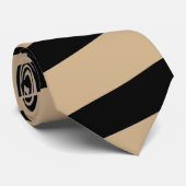 Stropdas met zwarte en zwarte band (dikke strepen) (Opgerold)