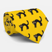 Stropdas met zwarte kat (Opgerold)