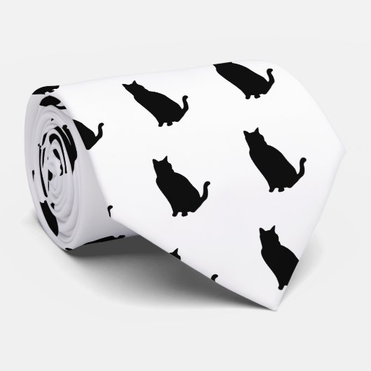 Stropdas met zwarte kat 22 (Opgerold)