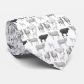 Stropdas met zwarte schapen (Opgerold)
